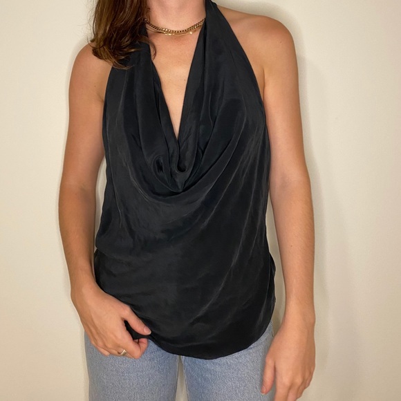 Cowl Neck Backless Top - Picture 3 of 4